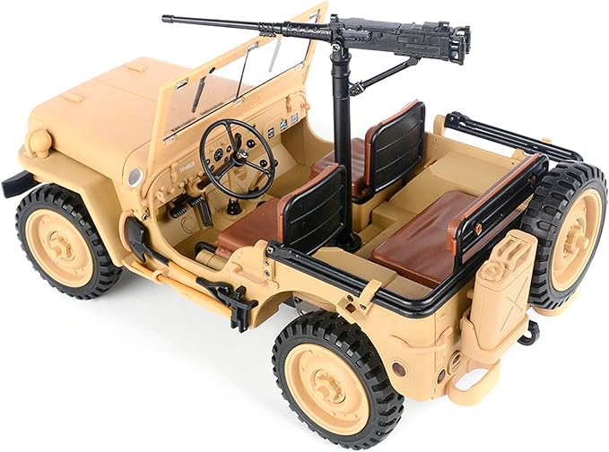 US in Stock Hg 1/14 4X4 Electric Military Truck Hg4 58 Convertible Off Road Semi Truck RC Climbing Vehicle 4WD 2Speed Light Sound Motor Hobby Grade Model for Birthday Gift(Yellow)