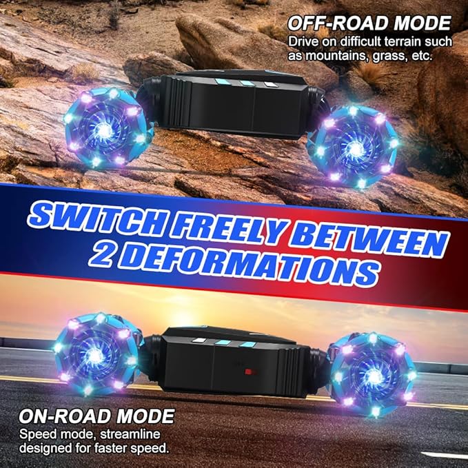 Axirata Remote Control Car Hand Controlled Gesture RC Stunt Car with Spray &amp Lights &amp Music for Kids 6-13 Year Old 4WD 2.4GHz Off-Road 360° Rotation Toy Car Gift for Boys Girls