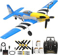 Remote Control Airplane for Adults P51 Mustang 4 Channel RC Plane with 6-Axis Gyro Aerobatic WW2 Warbird Fighter Glider Park Flyer Gift