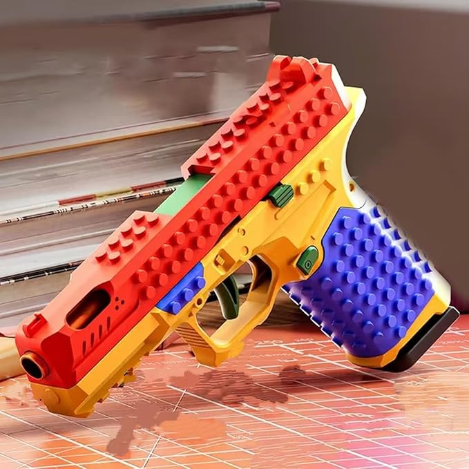 Tactical DIY Building Block Grip Set Fun Building Block Kit with Display Stand for Adults Creative Building Grip Kit (Two Sets)