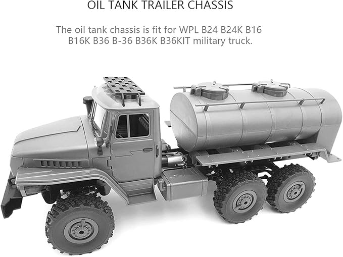 Oil Trailer Chassis for 1 16 RC Car WPL B24 B16 Simulation Toy B36 B36KIT Truck Parts DIY Accessoy B36KIT
