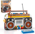Retro Radio Classic Series Building Blocks Set Collectible Vintage Music Player Display Mini Model Kit Creative Gift Toys for Adults Teens 14+ (554 Pieces)