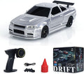 TOUCAN RC HOBBY Remote Control Mini Drift Car 1:43 Race Car Toy Radio Lights Traffic Safety Cone Without a Gyro SilverUS in Stock