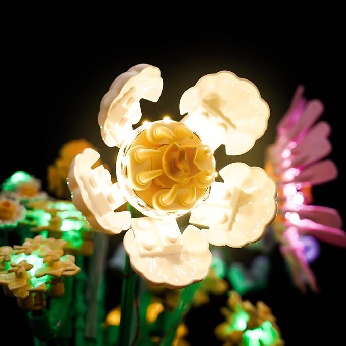 Upgraded Led Light Kit Compatible with Lego Petite Sunny Bouquet Building Set Lights Decoration Compatible with Lego 10347 (Model Not Included)