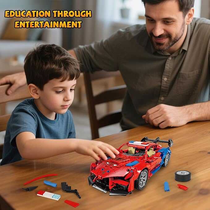 2 in 1 Remote Control Racing Car Building Blocks Compatible with Lego STEM Toy Building Toys 694 PCS Gifts Toys for Age 8-12 Years Old Kids Boys