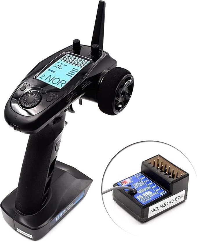 Flysky FS-GT5 2.4GHz 6 Channels AFHDS RC Transmitter with FS-BS6 Receiver for RC Car Boat
