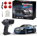 1:64 Scale Mini RC Drift Car 2.4GHz 4WD Full Proportional Model Vehicle with LED Lights Racing Sport Toy for Adults Teens (Blue)