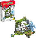 Mega Construx Pokemon Machop Vs. Galarian Zigzagoon Construction Set Building Toys for Kids (GVK82) Red