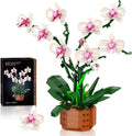 Orchid Building Blocks Set with LED Light – DIY Artificial Flower Kit for Home Decoration for Adults and Kids 6-14Ideal for BirthdaysSpecial Occasions729-Piece Mother 's Day