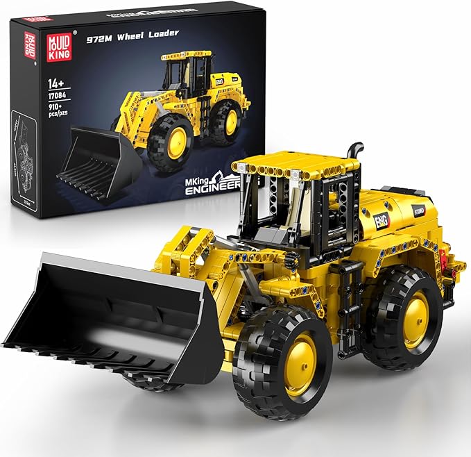 Mould King Technik Wheel Loader Builidng Sets 17084 MOC Construction for Adults Engineering Vehicle Model Kits with with Articulated Steering/Scoop (910PCS+)