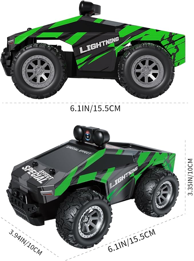 RC Cars FPV Camera RC Car with LED Lights - High Speed Remote Control Racing Truck for Adults &amp Kids 1:28 Scale Hobby Grade Off-Road Buggy Gift Set HD Live Video &amp Night Driving