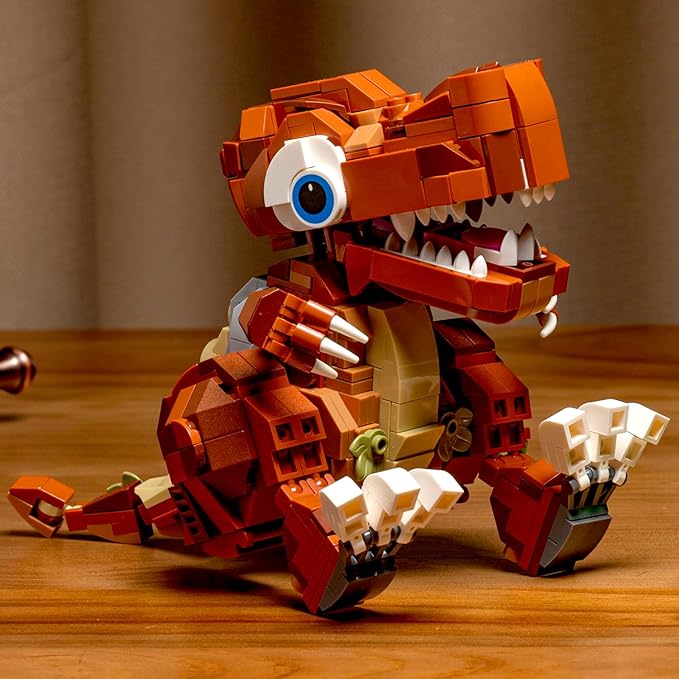 MENTOJOY Poseable Baby T.rex Building Set – 630 Pieces STEM Dinosaur Toy Suitable for Children Age 6 and Above | Jurassic Educational Gift