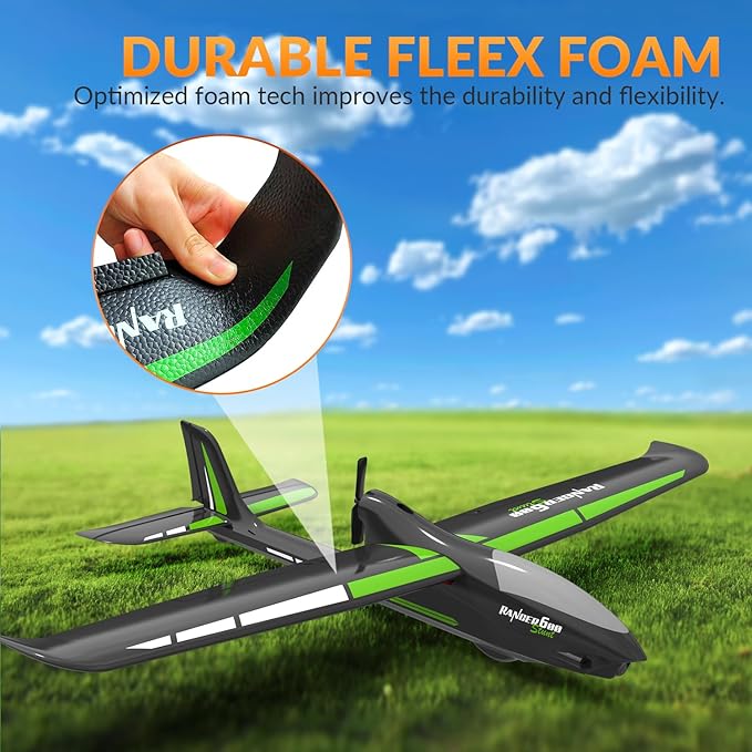 RC Plane Ranger600 Stunt 4 Channel Glider Remote Control Airplane Ready to Fly 2.4Ghz RC Airplane with Xpilot Stabilization System &amp One Key Aerobatic for BeginnersAdults