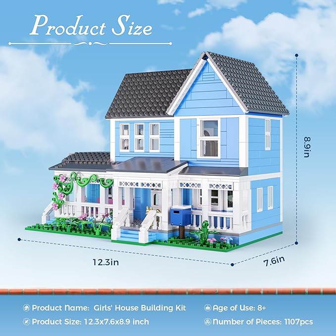 Gilmore House in Stars Hollow Luke’s Diner Lorelai Movie Building Block Toys Set Compatible with Lego Gift Decor and Collectibles for Family Sitcom TV Fans Girls Female Women Adult(1107 PCS)