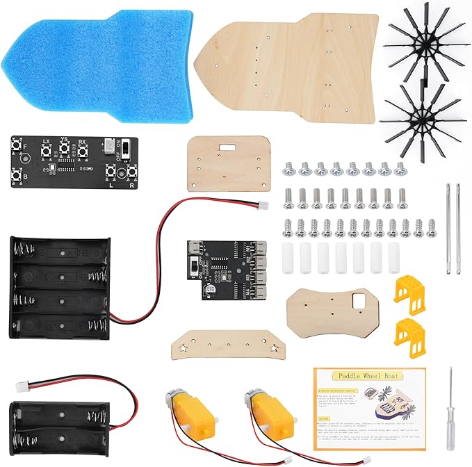 RC Boat Building Kit for Kids Ages 8-12 Paddle Boat STEM Science Kit for Boys &amp Girls
