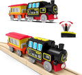 Battery Operated Locomotive Train Toy for Wood Tracks Remote Control Vehicles for Boy ToddlersCompatible with Thomas Brio Chuggington