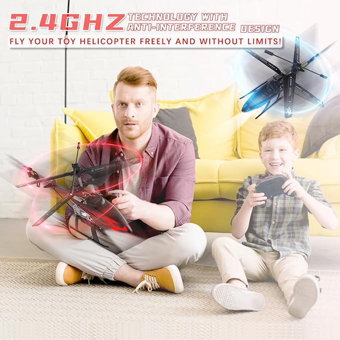Remote Control Helicopter for Kids with 30-Minute Flight Time LED Light Effects Altitude Hold One-Key Takeoff/Landing for Boys and Girls Ages 6+ Perfect Christmas and Birthday Gifts