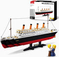 Sluban Titani Model Building Set Ship Toys with 2 Major Minifigures STEM Boat Set Gift for Adults and Kids 6+ Ideal for Titanc Fans' Collection 1012 PCS1
