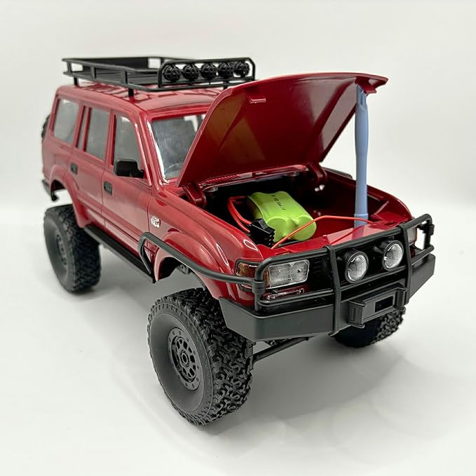RC Crawler WPL C54-1 RC Truck 1/16 RC Rock Crawler 4x4 Remote Control Truck Off Road All Terrain RTR Proportional 260 Motor Upgraded Chassis and Gearbox Hobby RC Gift for Adults 2 Batteries