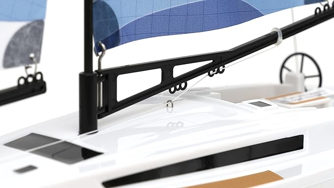 Voyager 280 2.4GHz RC Motor Powered Sailboat in Blue - 17.5 Tall