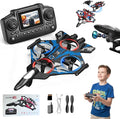 RC PlaneRC Fighter Jet Plane with Camera and Screen for Adults &amp Kids Remote Control Stunt Airplane w/ 360° Flips Altitude Hold One-Key Takeoff &amp LED Lights EVA Foam Glider Toy for Kids 8