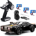 GoolRC RC Drift Car 1:16 Scale Remote Control Car 4WD 35KM/H High Speed Racing Car 2.4GHz RC Drifting Car for Adults with Cool LED Lights Extra Drift Tires and 3 Batteries (Red)