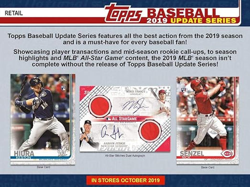 2019 Topps Update Baseball Blaster Box (7 Packs/14 Cards: 1 Hit 5 Inserts)