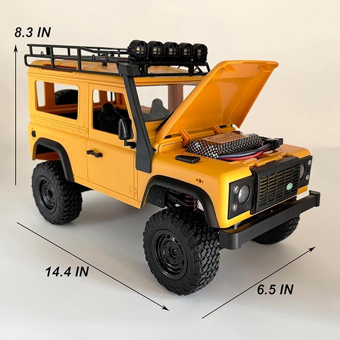 1/12 RC Crawler MN98 Remote Control Truck Off Road RC Rock Crawler 4x4 Land Rover All Terrain Hobby Climber for Adult 2 Speed Full Proportional 280 Motor Upgraded Chassis 2 Batteries