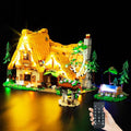 Upgraded Led Light Kit for Lego Snow White and The Seven Dwarfs' Cottage Building Set Remote Control Version Compatible with Lego 43242 (Model Not Included)