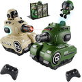 Remote Control Battle Tanks RC Battle Tanks with Infrared System Hobby RC Cars RC Tank that Shoots with HP Station Military Army Toys Christmas Birthday Gifts for 6-12 Year Old Boys Girls 2 Pack