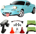 Skymaker LD1804 1/18 Scale RWD RC Drift Car 2.4G Miata RC Car for Adults with ESP Gyro Pop-up Lights 2 Batteries &amp LDRC Parts Blue