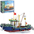 Fishing Boat Building Blocks Sets City Marine Theme Model Kit for Ocean Exploration and Sea Fishing Lovers Fishing Ship Toys for Adults Teens 14+ (582 PCS)