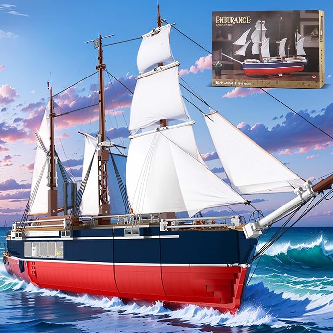 1686PCS Exploration Ship Mini Building Blocks Toys(Large Size and Not Compatible with Lego Size0.142in)Innovative Architecture Collectible Endurance Model Ship Building Set Great Gift for 6+