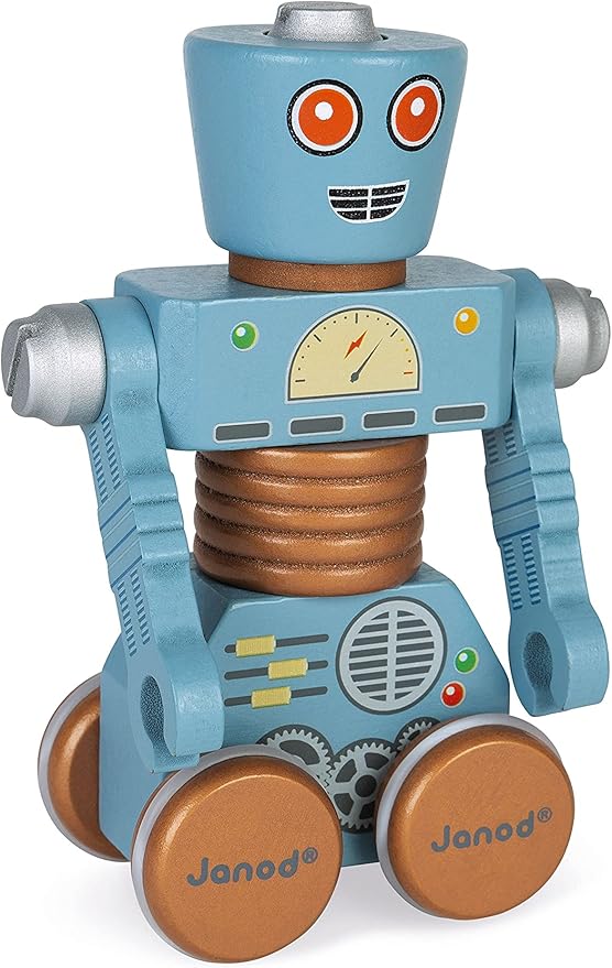 Janod Brico'kids Take-Apart DIY Robots 53 Piece Set – Ages 3 Years+ - J06473