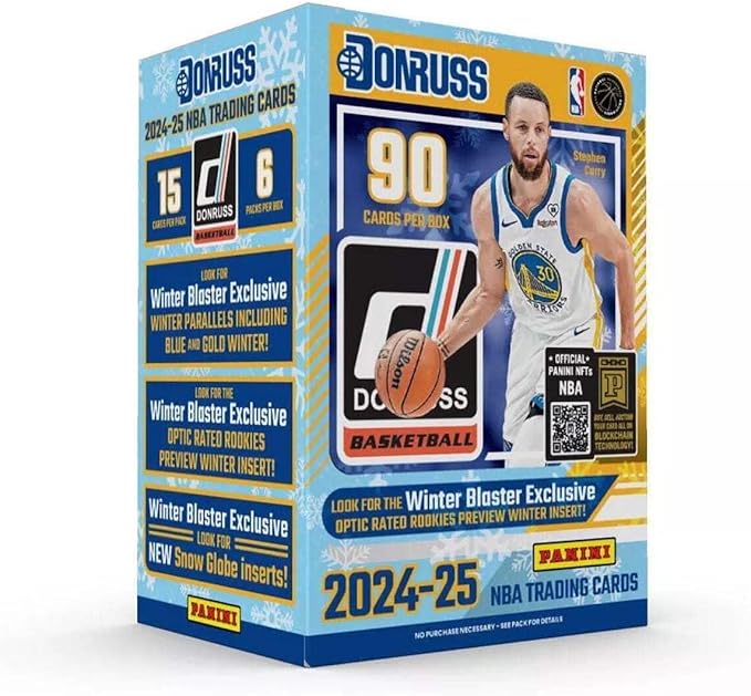 2024-25 Panini NBA Donruss Basketball Trading Card Blaster Box (Winter Blaster Exclusive Optic Rated Rookies Preview Winter Inserts)