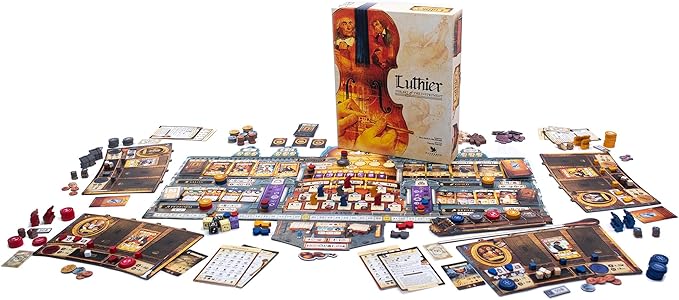 Luthier: The Art of The Instrument - Classical Music and History Themed Euro Board Game Bidding &amp Worker Placement 1 to 4 Players Ages 14 and up