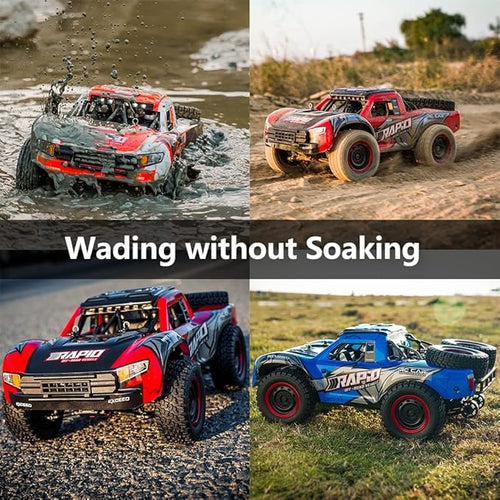 1/14 Hobby RC Truck for Adults 30 MPH High Speed Remote Control 4WD Car All Terrain Rock Crawler Truck for Boys 4X4 Off-Road Racing Car with 2 Batteries