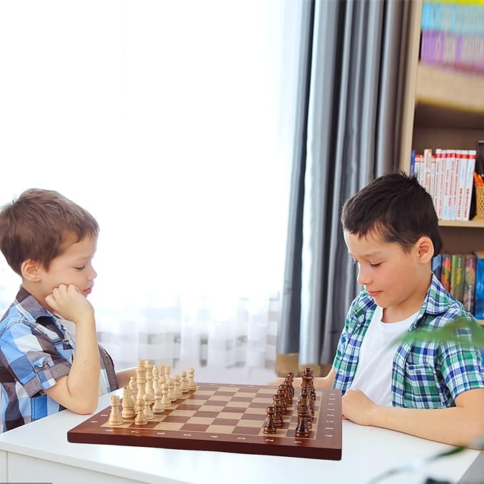 GSE Games &amp Sports Expert Professional Tournament Chess Board Only Sapele &amp Maple Inlaid Chessboard Portable Chess Board for Beginners Kids Adults (Medium: 15.75 / Square: 1.57 Brown)