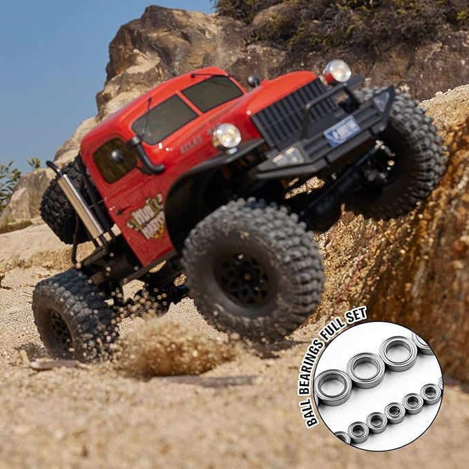 BEEZRC RocHobby 1/10 Scale Atlas 4WD 2.4GHz RC Crawler RC Rock Truck Off Road Hobby Grade Remote Control Car for Adults with Transmitter Need to Complete with Battery (Orange)
