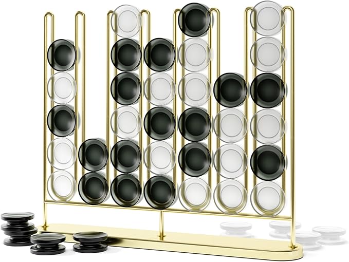 Umbra STAX Four-in-a-Row Game Brass
