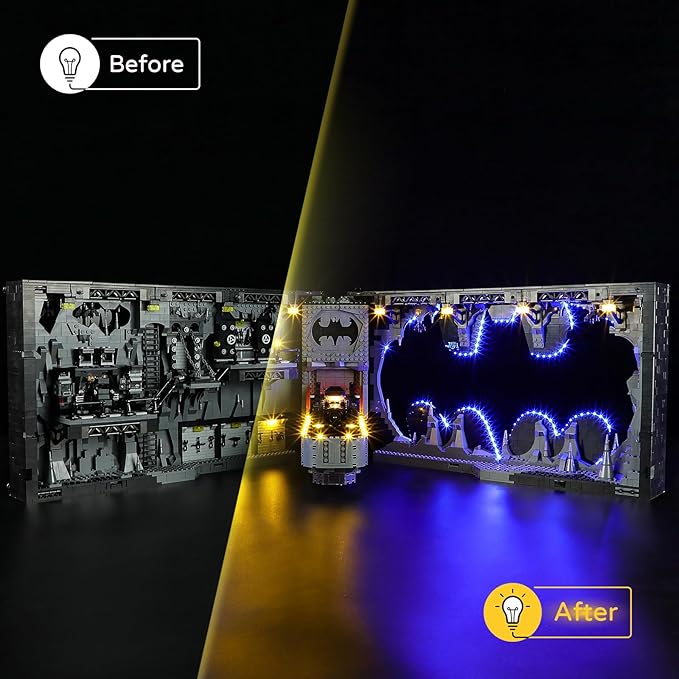 YEABRICKS LED Light for Lego-76252 DC Batcave-Shadow Box Building Blocks Model (Lego Set NOT Included)