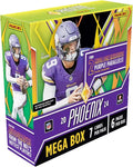 2024-25 Panini Phoenix NFL Football Mega Box – Retail Exclusive 42 Cards Color Blast Parallels Rookie Cards Official Trading Cards