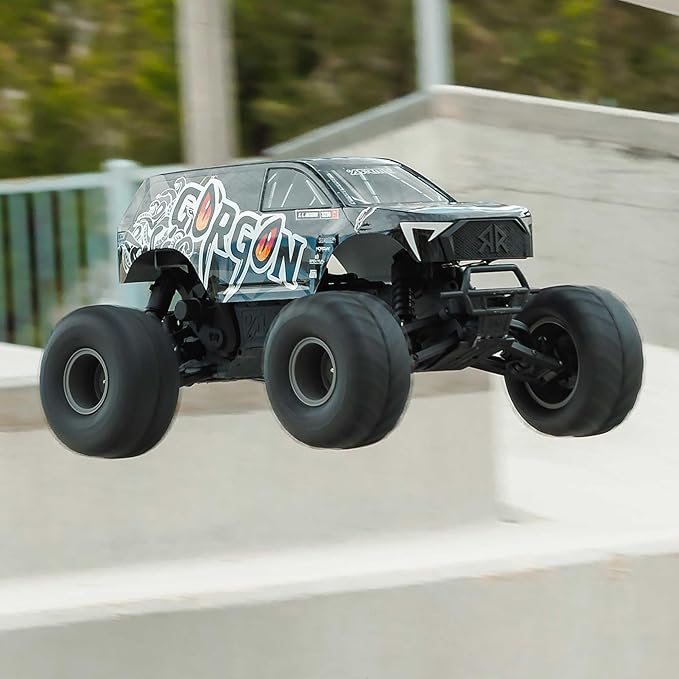 ARRMA RC Truck 1/10 Gorgon 2 Wheel Drive RTR Brushed Monster Truck Battery &amp Charger Included Gun Metal ARA3230ST3