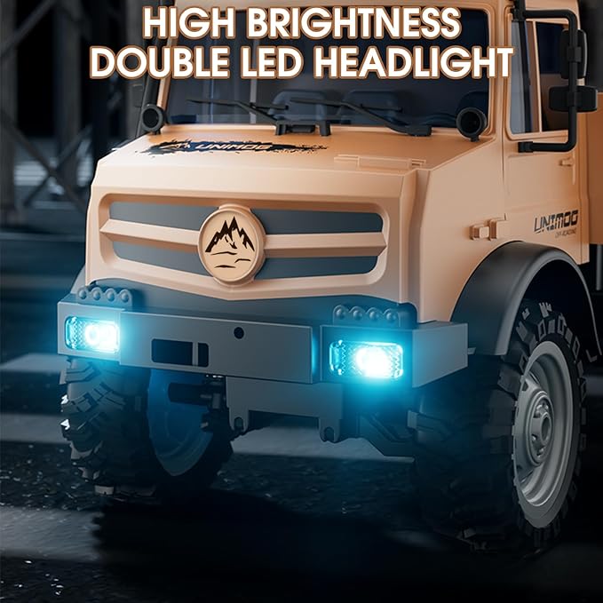 1:16 Scale Remote Control Trucks 2.4GHz RC Car with 720P Camera 20km/h High Speed Full Scale RC Rock Crawler Rear Drive Climbing Car Dual-Mode Remote Control for Teen Adults