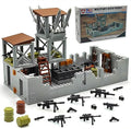 ZHX Military Base Building Brick Set for Army Minifigure War Accessories Defence Base Guard Tower Guns Weapons Building Block Toy for Kids 8 10 12 14 Years