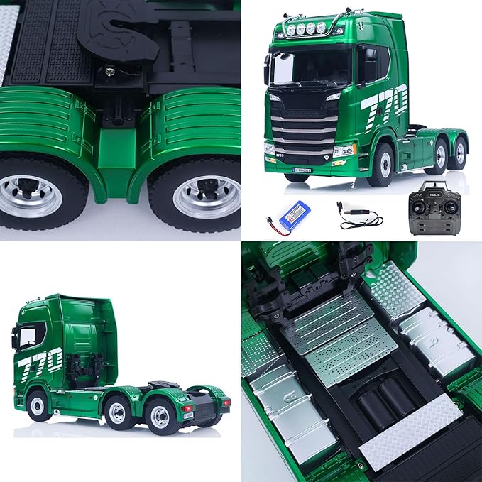 TOUCAN RC HOBBY 1/18 Remote Control Tractor Truck SC 770S 1501 6X4 RC Semi-Truck RC Lorry Car Lights Sound System RTR Model for Adults 14+