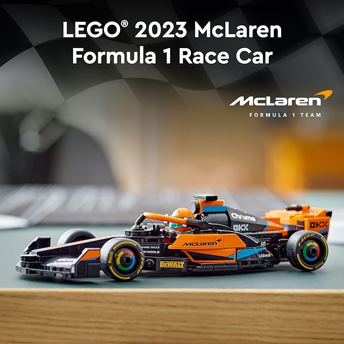 LEGO Speed Champions 2023 McLaren Formula 1 Race Car Toy for Play and Display Buildable McLaren Toy Set for Kids F1 Toy Gift Idea for Boys and Girls Ages 9 and Up who Enjoy Independent Play 76919