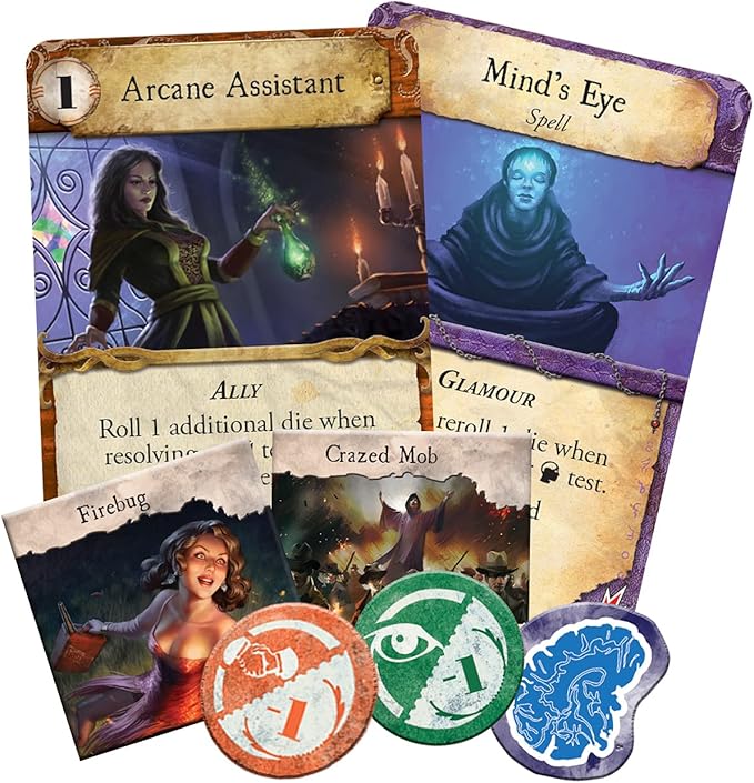 Asmodee Eldritch Horror Signs of Carcosa Board Game EXPANSION - Embrace Madness and Battle the Unspeakable Mystery Game for Adults Ages 14+ 1-8 Players 2-4 Hour Playtime
