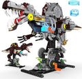Mechanical Spinosaurus Dinosaur Building Set with Lights Rotatable Components &amp Display Stand STEM Building Set for Boys 8-14 Home Office Decor for Adults Mechanical Enthusiasts（742PCS）