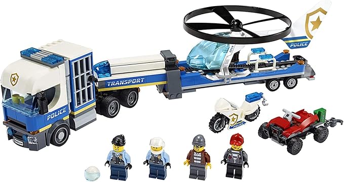 LEGO City Police Helicopter Chase 60244 Police Toy Cool Building Set for Kids (317 Pieces)